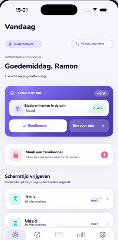 Family Missions op iPhone