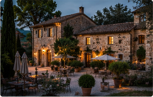 De borgo bij avond