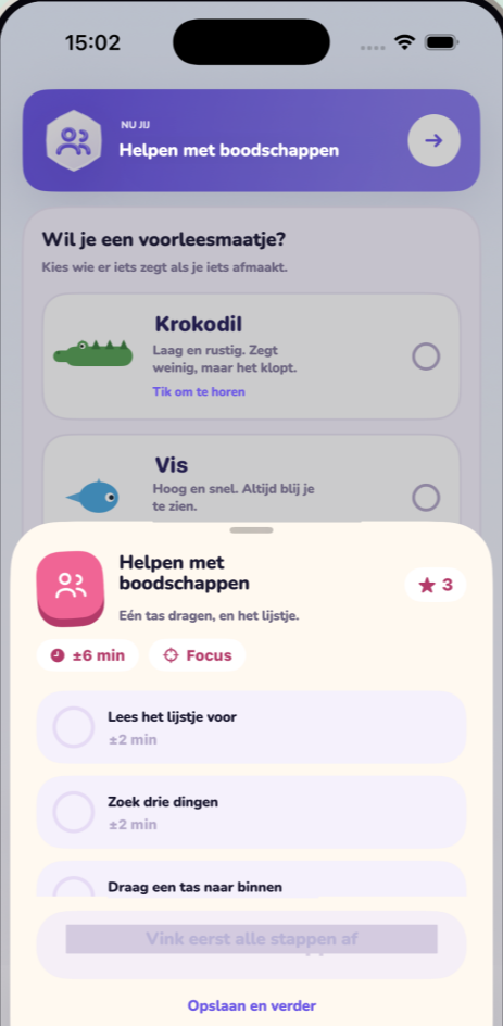 Family Missions: stappen